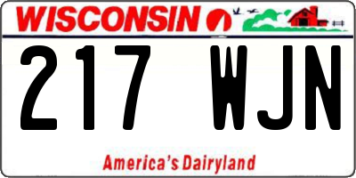 WI license plate 217WJN