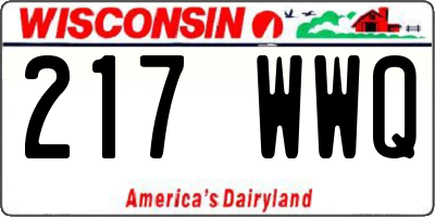WI license plate 217WWQ
