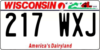 WI license plate 217WXJ
