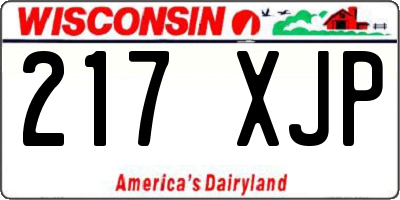 WI license plate 217XJP