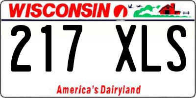 WI license plate 217XLS
