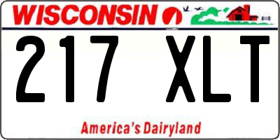 WI license plate 217XLT