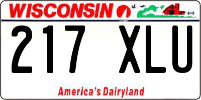 WI license plate 217XLU