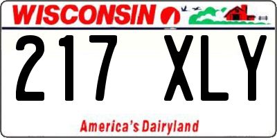 WI license plate 217XLY