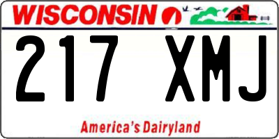 WI license plate 217XMJ
