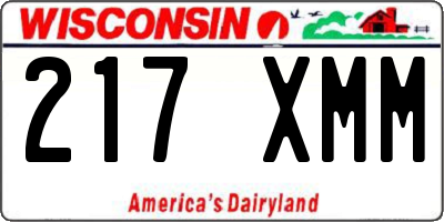 WI license plate 217XMM
