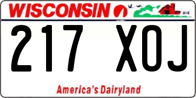 WI license plate 217XOJ