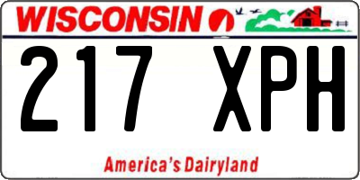 WI license plate 217XPH