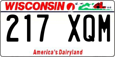 WI license plate 217XQM
