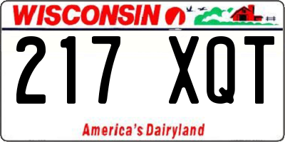 WI license plate 217XQT