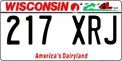 WI license plate 217XRJ