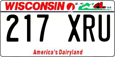 WI license plate 217XRU