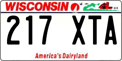 WI license plate 217XTA