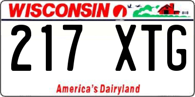 WI license plate 217XTG