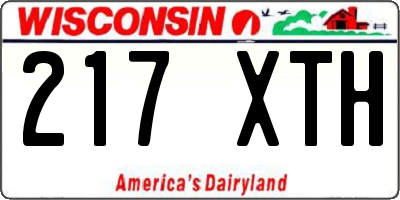 WI license plate 217XTH