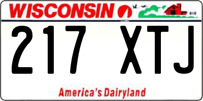 WI license plate 217XTJ