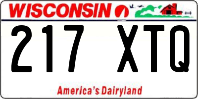 WI license plate 217XTQ