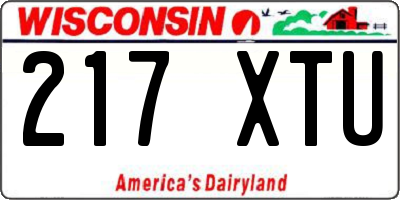 WI license plate 217XTU
