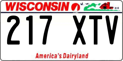 WI license plate 217XTV