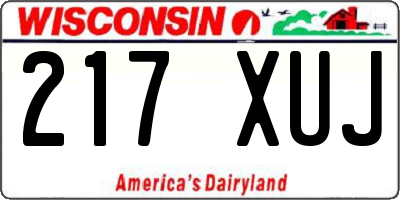 WI license plate 217XUJ