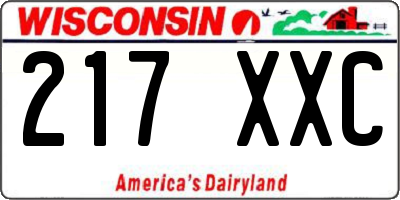 WI license plate 217XXC