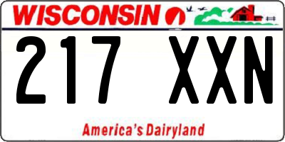 WI license plate 217XXN