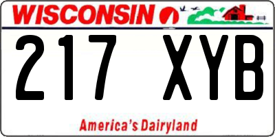 WI license plate 217XYB