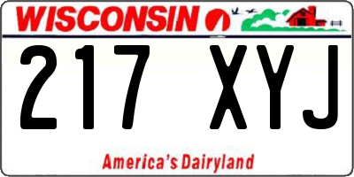 WI license plate 217XYJ