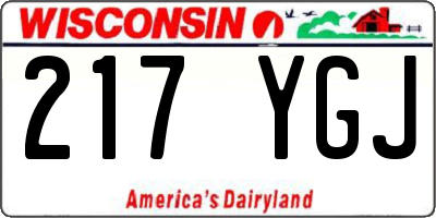WI license plate 217YGJ