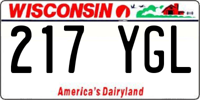 WI license plate 217YGL
