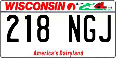 WI license plate 218NGJ