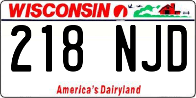 WI license plate 218NJD