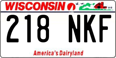 WI license plate 218NKF