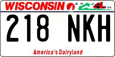 WI license plate 218NKH
