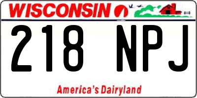 WI license plate 218NPJ