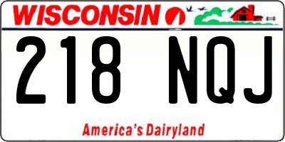 WI license plate 218NQJ
