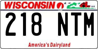 WI license plate 218NTM