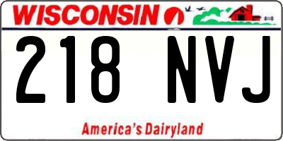 WI license plate 218NVJ