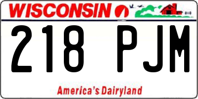WI license plate 218PJM