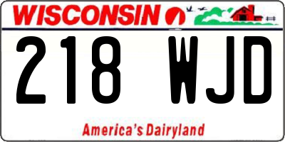 WI license plate 218WJD