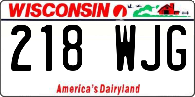 WI license plate 218WJG