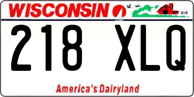 WI license plate 218XLQ