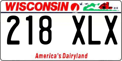 WI license plate 218XLX