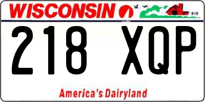 WI license plate 218XQP