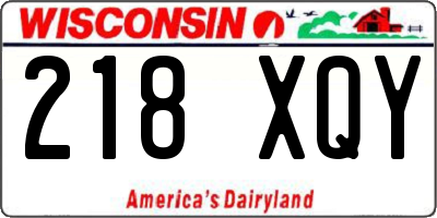 WI license plate 218XQY