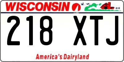 WI license plate 218XTJ