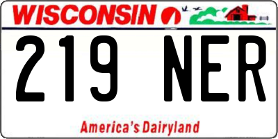 WI license plate 219NER