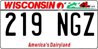 WI license plate 219NGZ