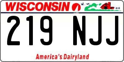 WI license plate 219NJJ