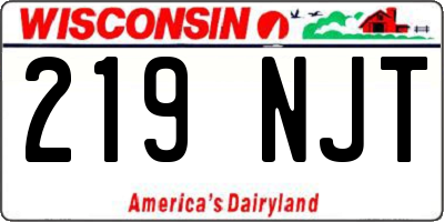 WI license plate 219NJT